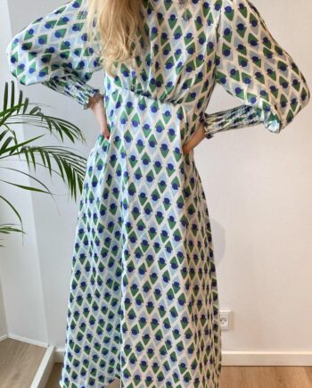 Love   Divine Kjole Love737-  Blue Green Graphic