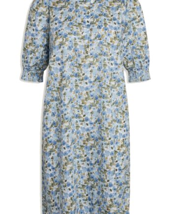Love   Divine Kjole Love649 Blue Khaki Flower