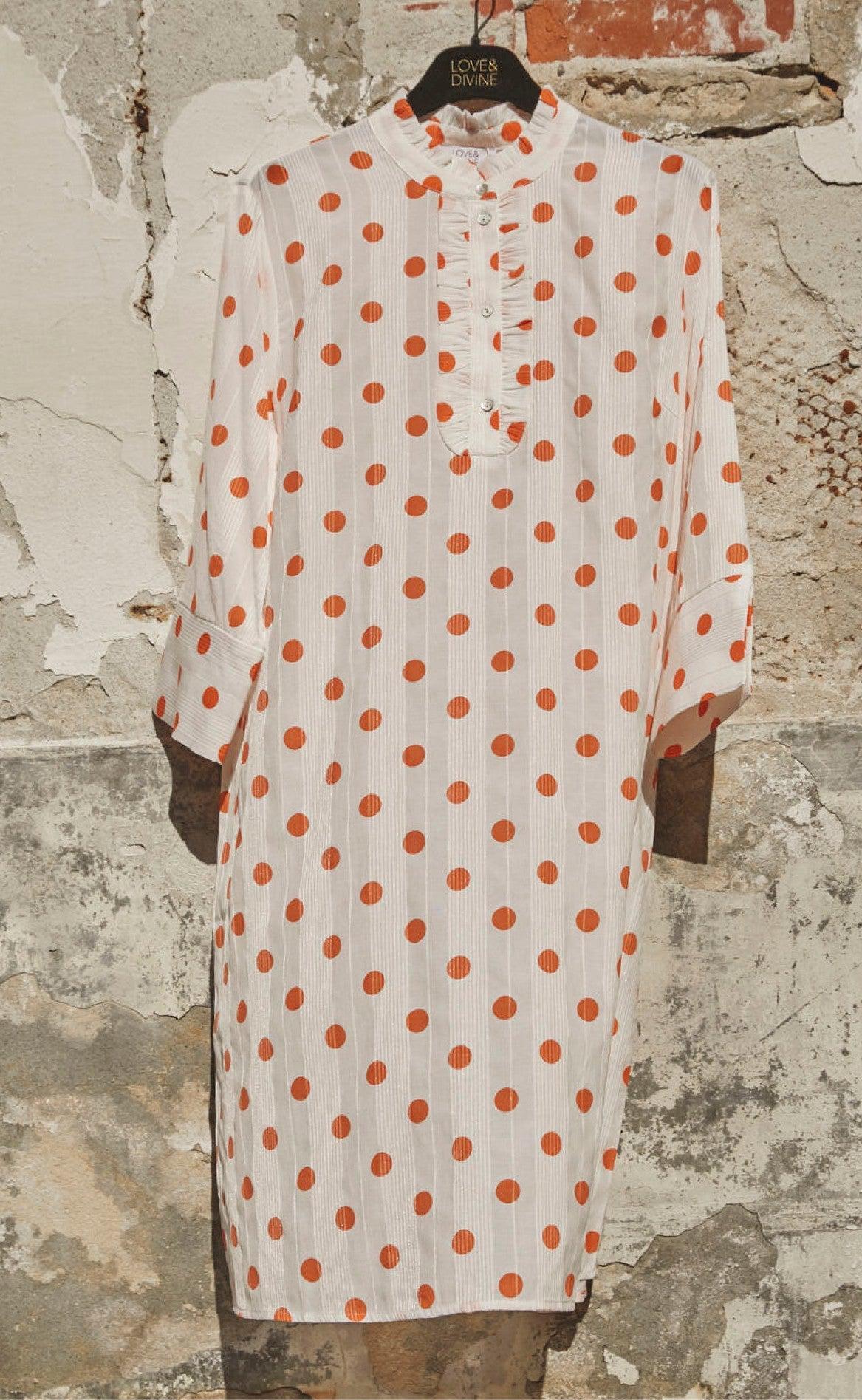 Love   Divine Kjole Love622-  Orange Dot