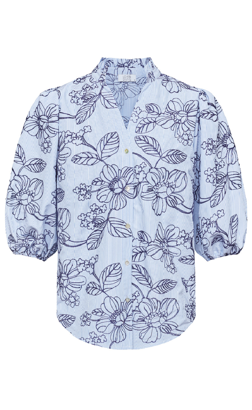 Love Divine Skjorte Love456- Blue Stripe