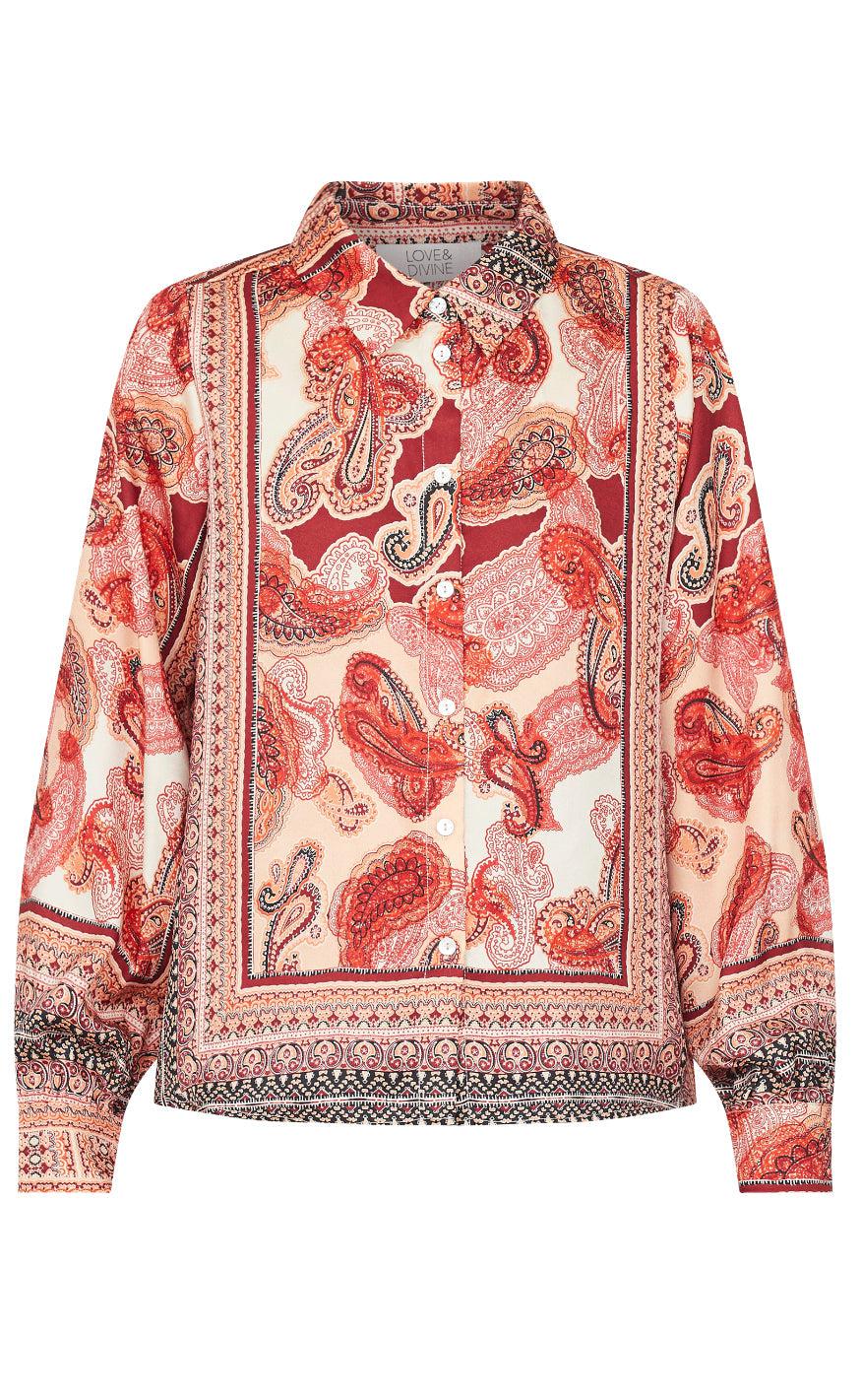Love Divine Skjorte Love1084 Red Scarf