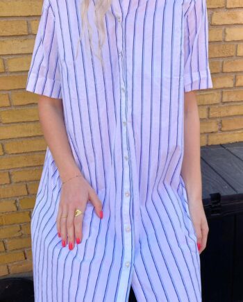 Love   Divine Skjorte Love615 White Blue Stripe