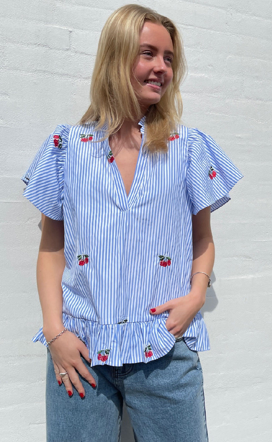 Love Divine Top Love1384 Blue Cherry
