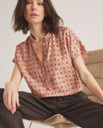 Luxzuz Bluse Maritoana Hot Coral