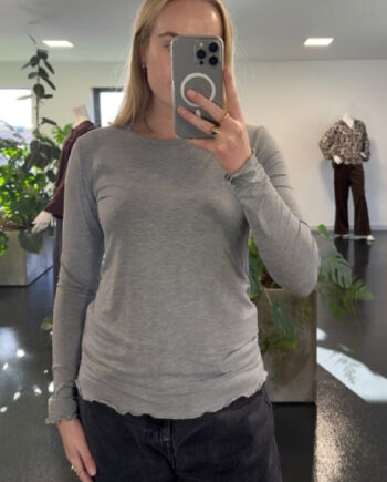 Luxzuz Bluse Sigba Bamboo Grey Marl