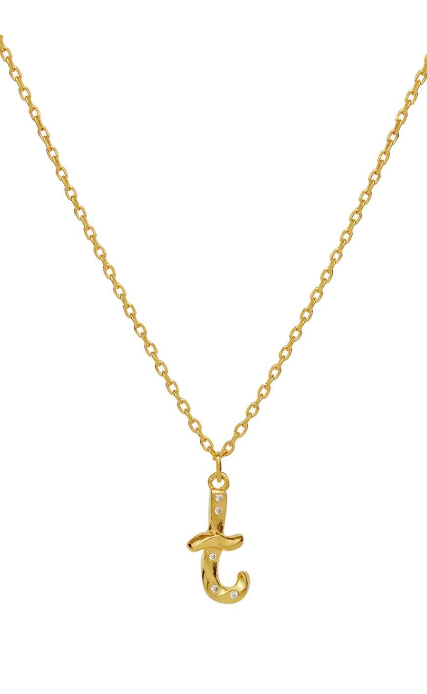 Maanesten Halskæde Alphabet Gold Colour