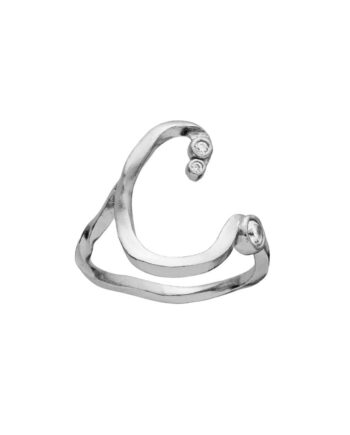 Maanesten Ring   Alphabet Silver Colour