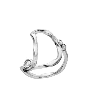 Maanesten Ring   Alphabet Silver Colour