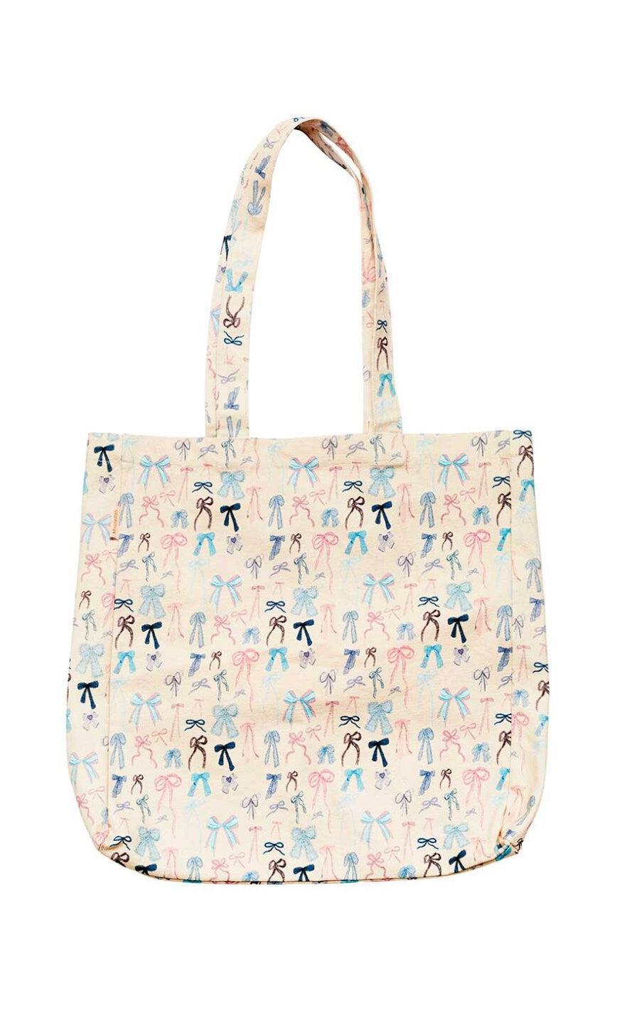 Maanesten Taske Canvas Cute Bows