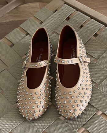 Marta Du Chateau Ballerina Rhinestone Beige