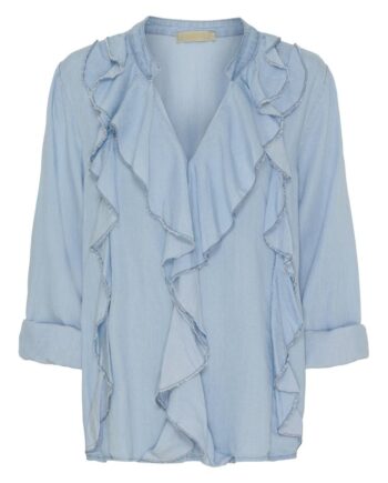 Marta Du Chateau Bluse Francesca Light Blue