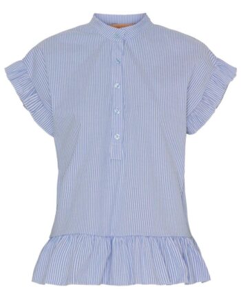 Marta Du Chateau Bluse Lia Sky Blue Print