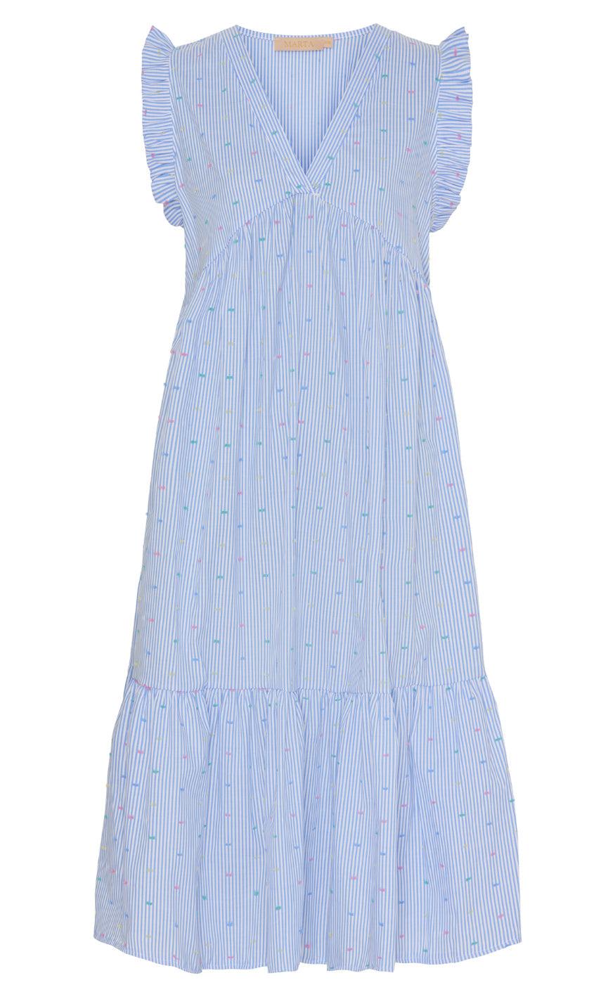 Marta Du Chateau Kjole Elma Sky Blue Print