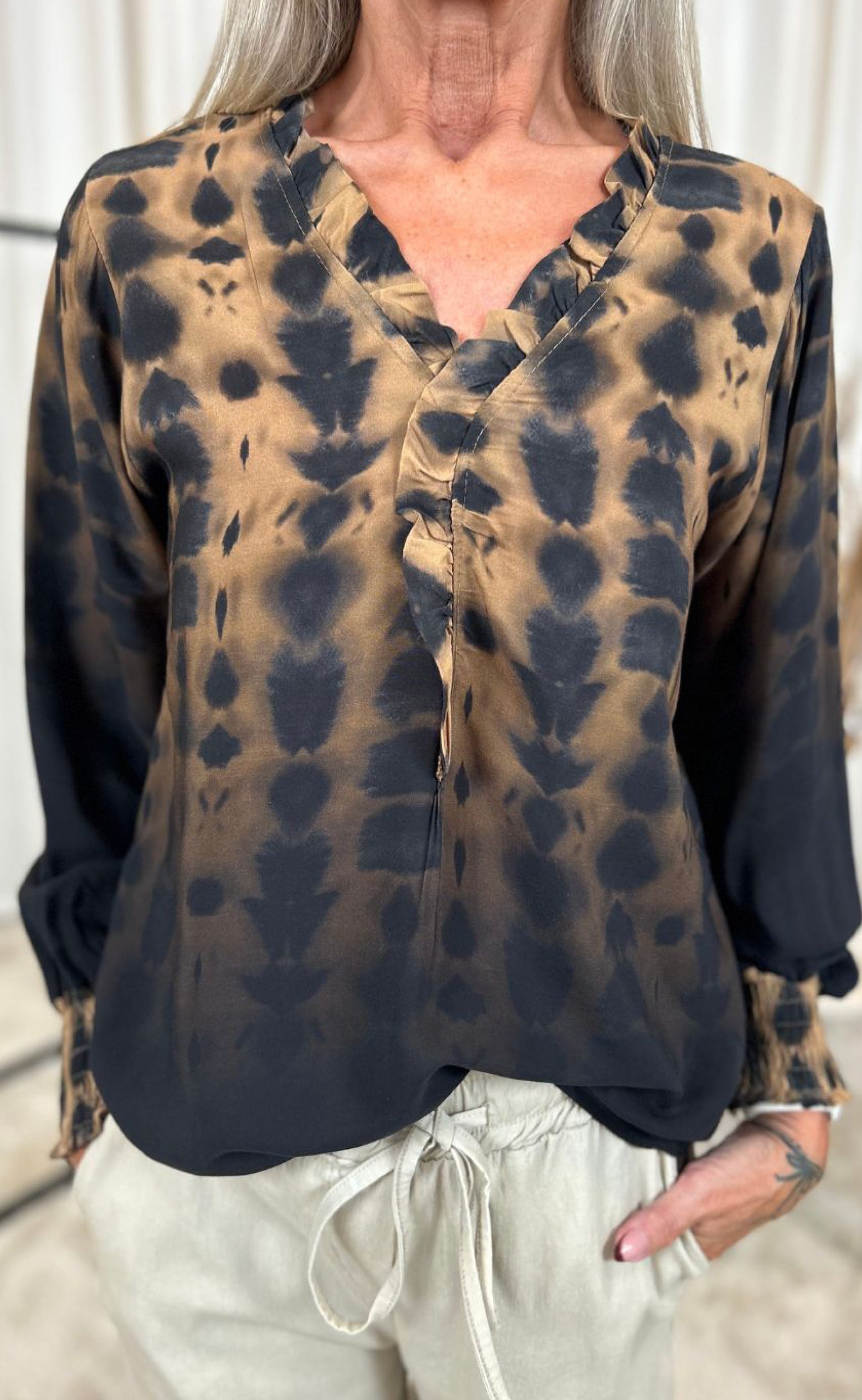 Marta Du Chateau Skjorte Mayra Nero Tie Dye