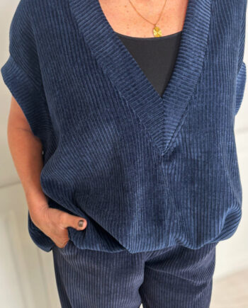 Marta Du Chateau Vest Isla Bluenavy