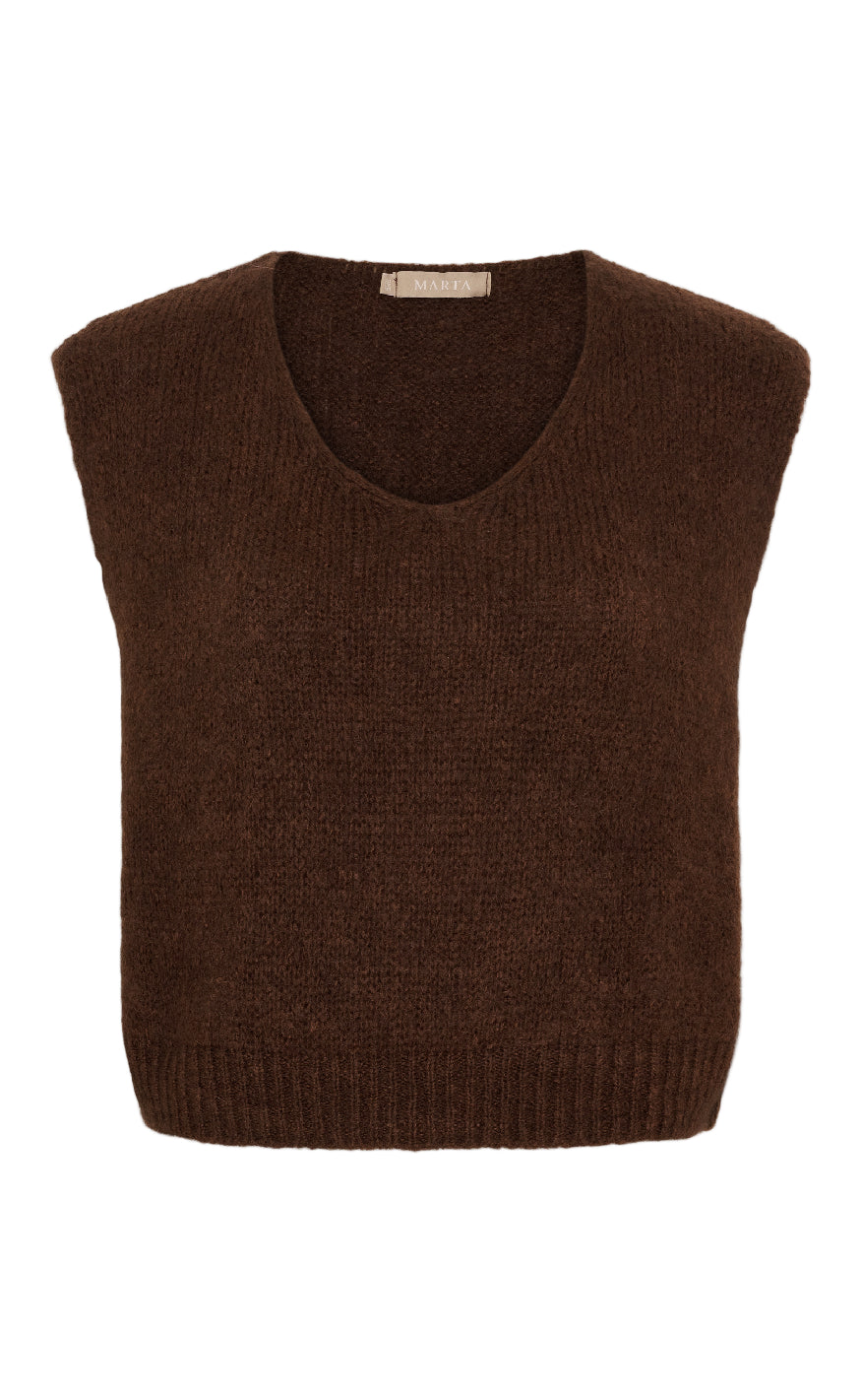 Marta Du Chateau Vest Marlene Chocolate