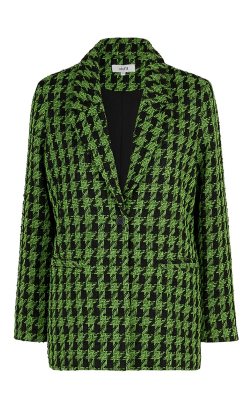 Mbym Blazer Maeva- Kiwi Houndstooth