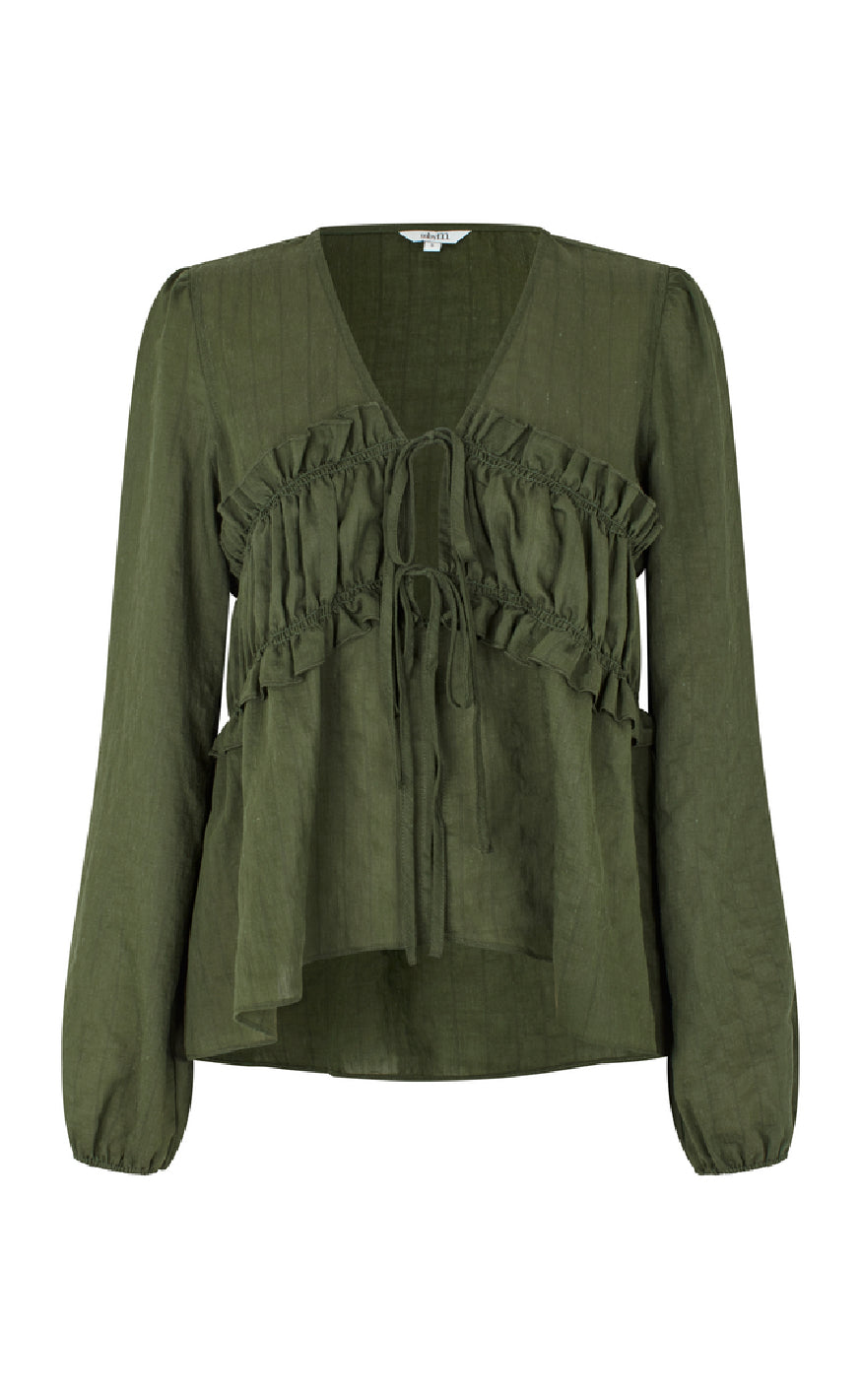 Mbym Bluse Pipa- Pine Green Black Stripe