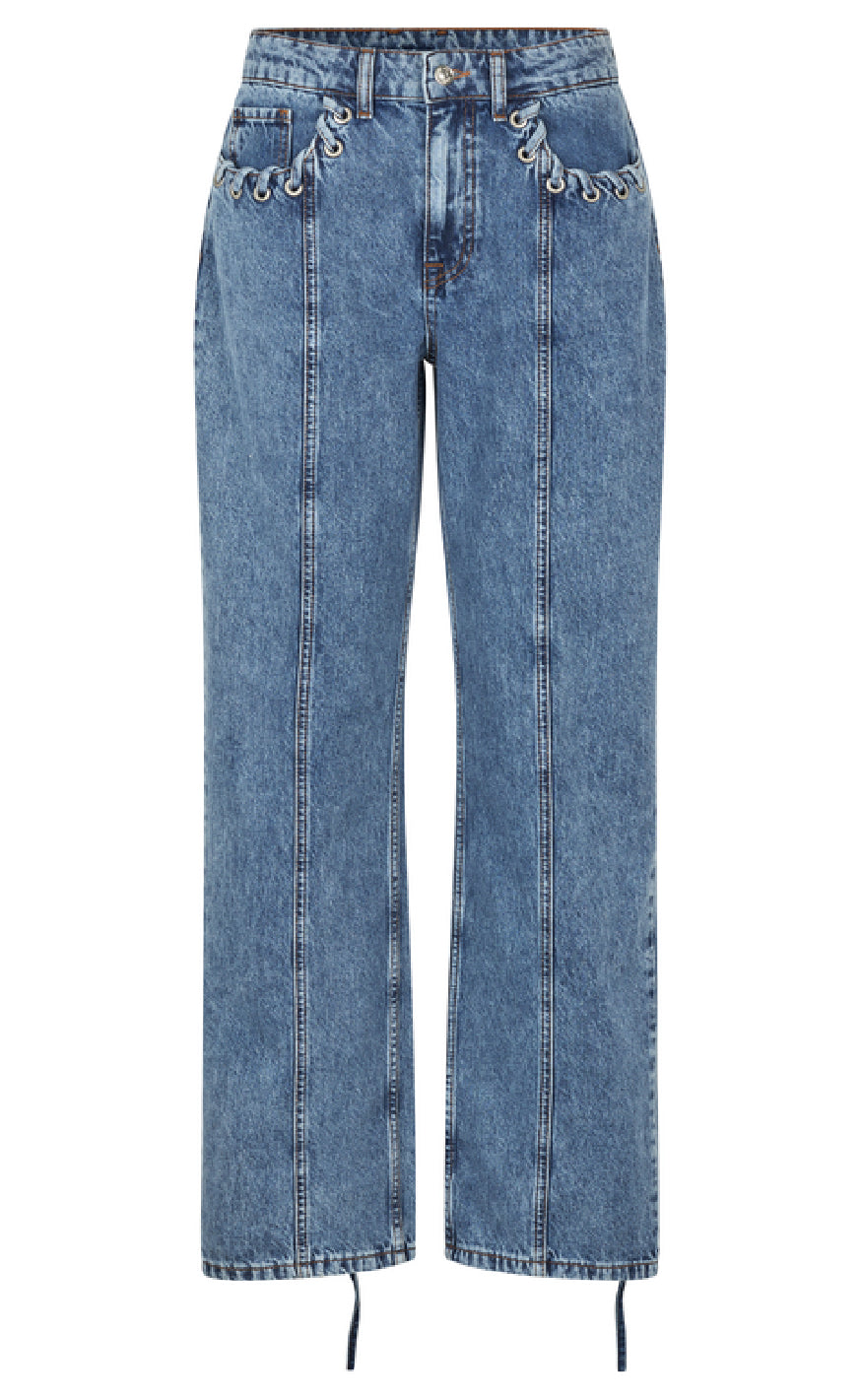 Mbym Bukser Wallia- Mid Blue Vintage