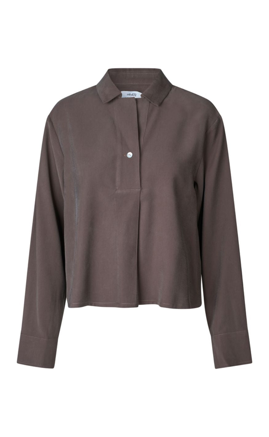 Mbym Skjorte Elio Chocolate Brown