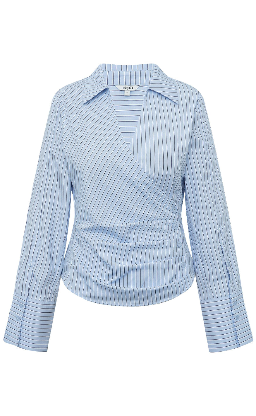 Mbym Skjorte Gerri- Blue Navy Stripe