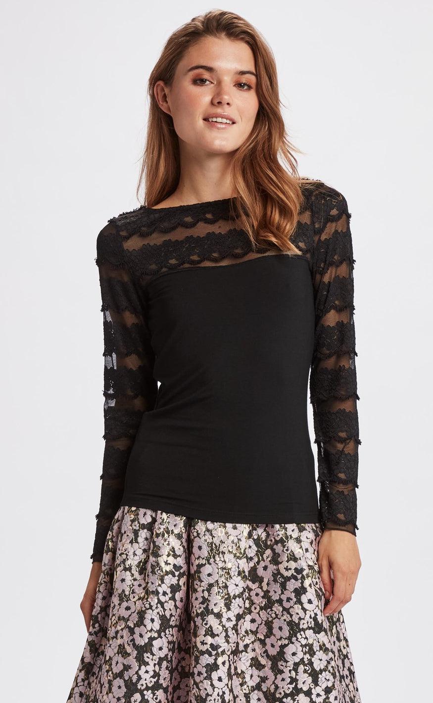 Nümph Bluse Alba Caviar