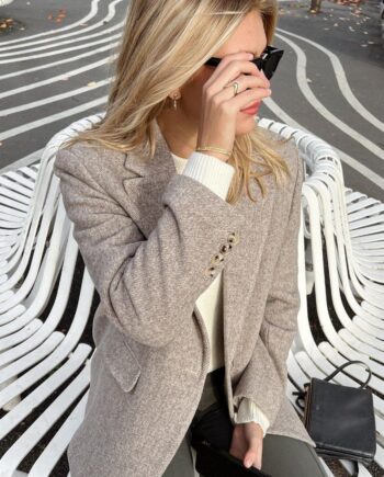 Neo Noir Blazer Gaby Sand Melange