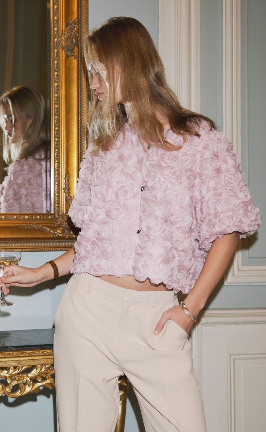 Neo Noir Bluse Aisa Flower Rose