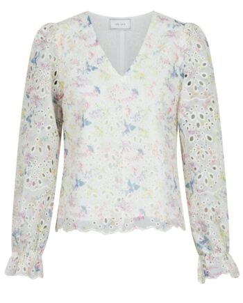 Neo Noir Bluse Candice Embroidery Creme