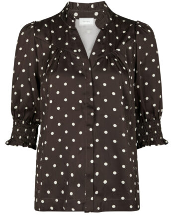 Neo Noir Bluse Diana Dot Dark Brown