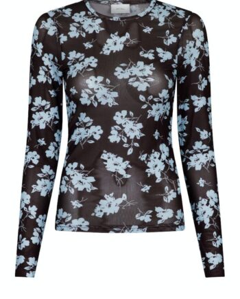 Neo Noir Bluse Ella Flower Chocolate Brown