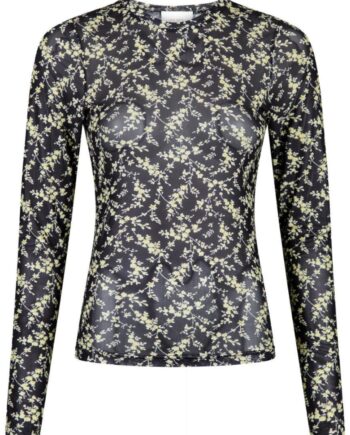 Neo Noir Bluse Ella Flower Yellow