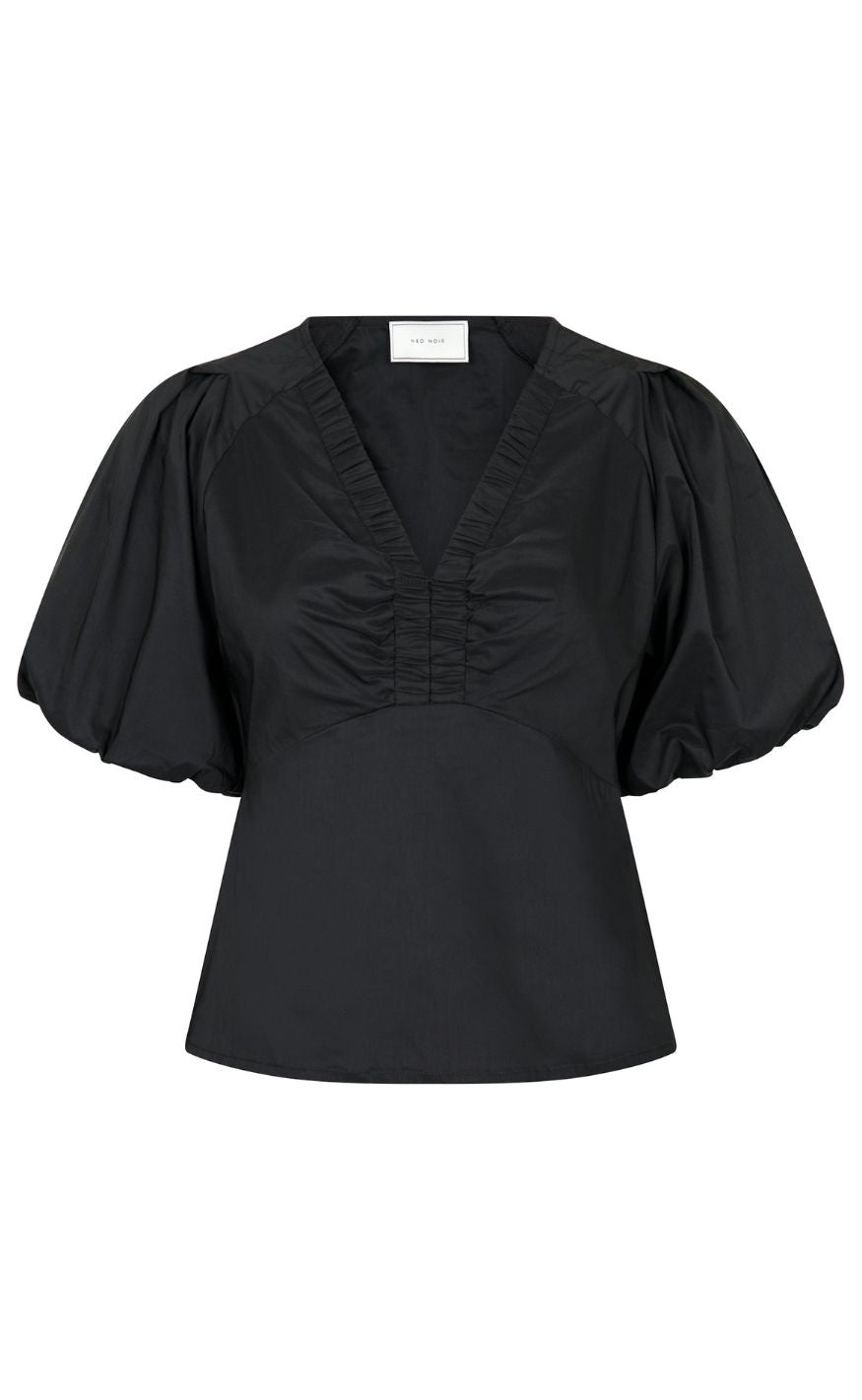 Neo Noir Bluse Irina Poplin Black