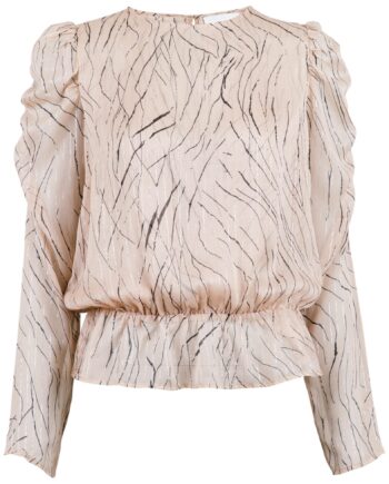 Neo Noir Bluse Karina Slim Graphic Creme