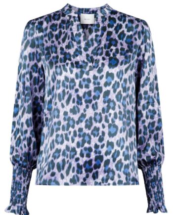 Neo Noir Bluse Landa Leo Frenzy Blue Wave