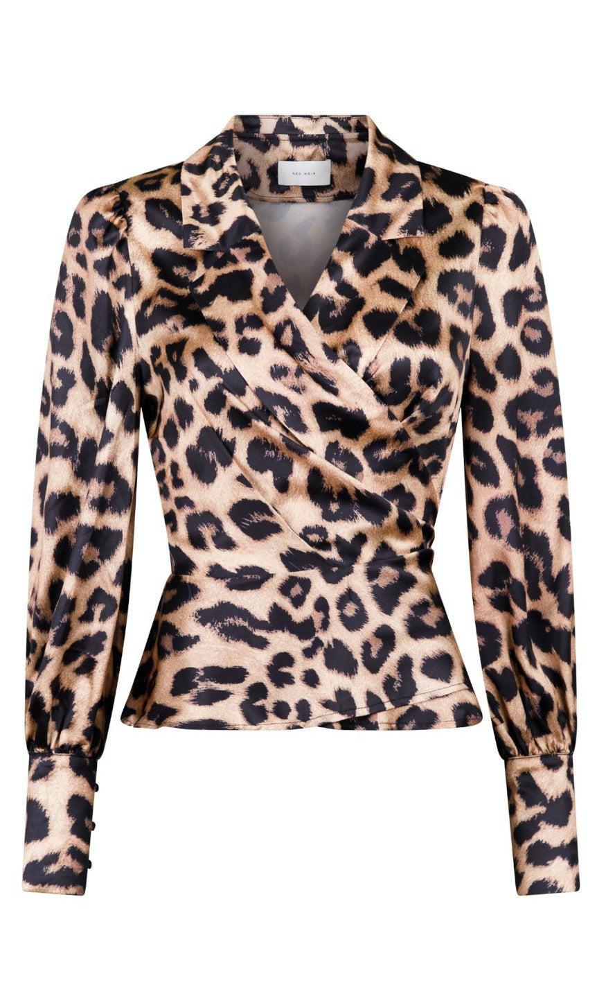 Neo Noir Bluse Maura Leo Leopard