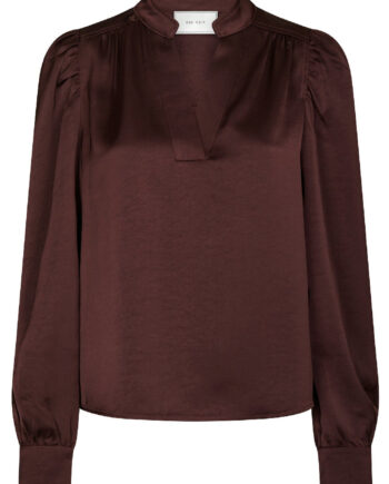 Neo Noir Bluse Rosslyn Heavy Sateen Burgundy