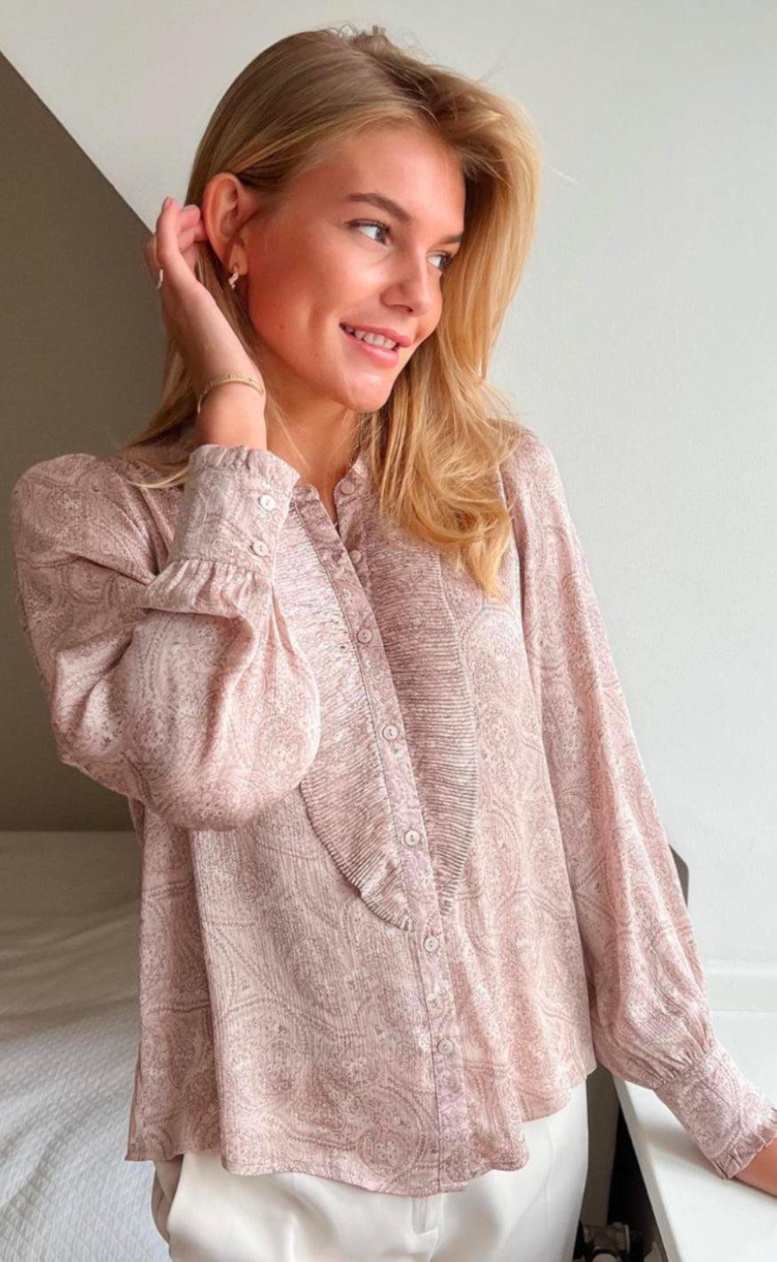 Neo Noir Bluse Zola Flowy Dusty Rose
