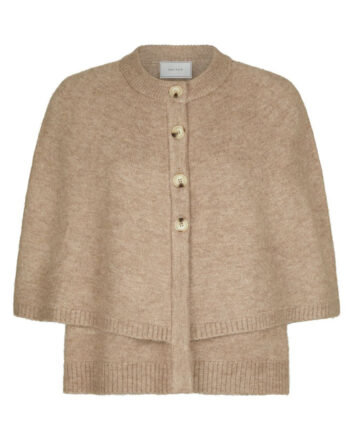 Neo Noir Cardigan Josei Double Knit Cape Beige Melange