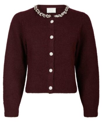 Neo Noir Cardigan Marie Stone Knit Wine