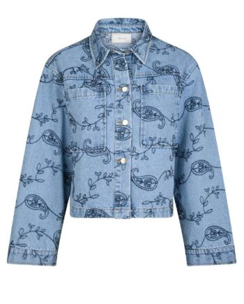 Neo Noir Jakke Emilia Embrodiery Blue