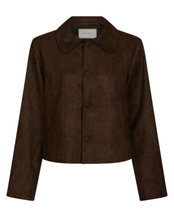 Neo Noir Jakke Nilo Faux Suede Dark Brown