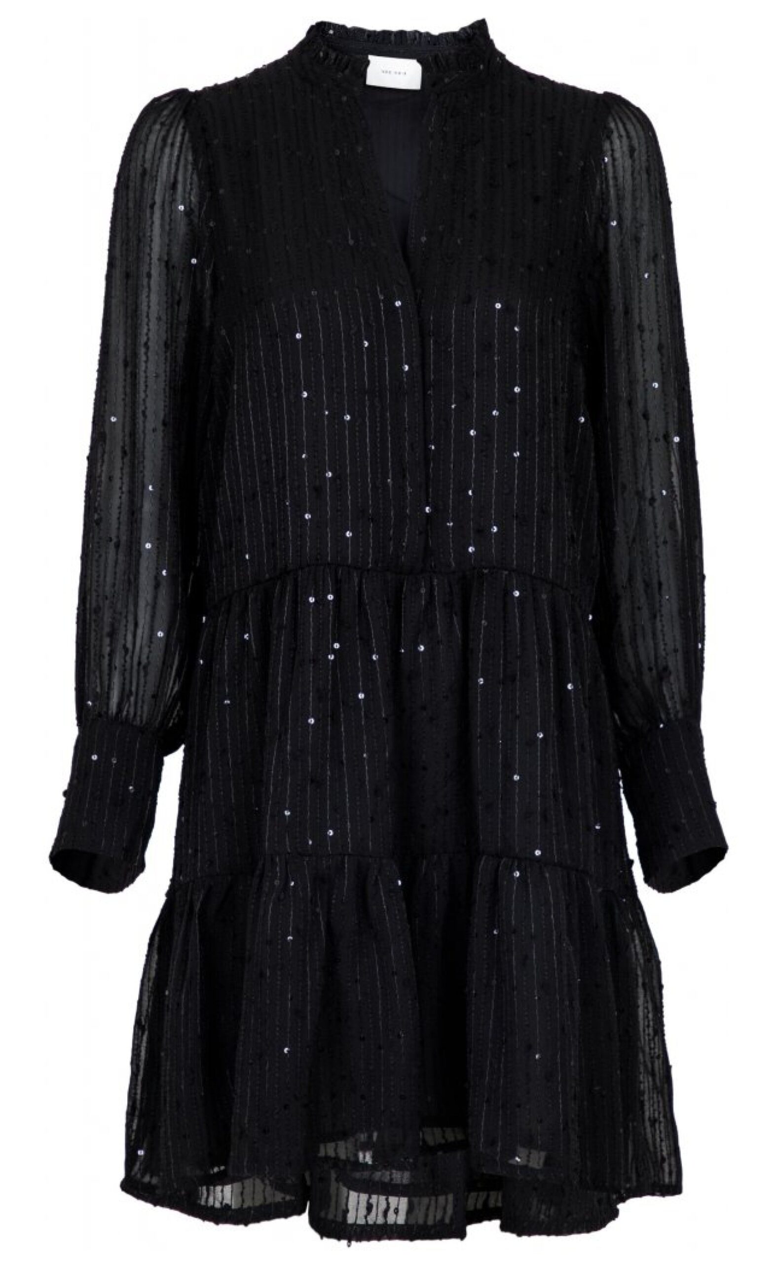 Neo Noir Kjole Frei Glitter Stripe Black