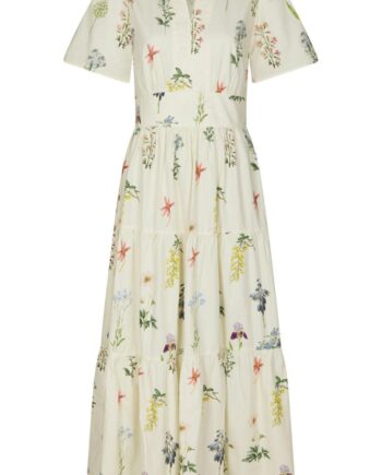 Neo Noir Kjole Gardena Flower Rank Off White