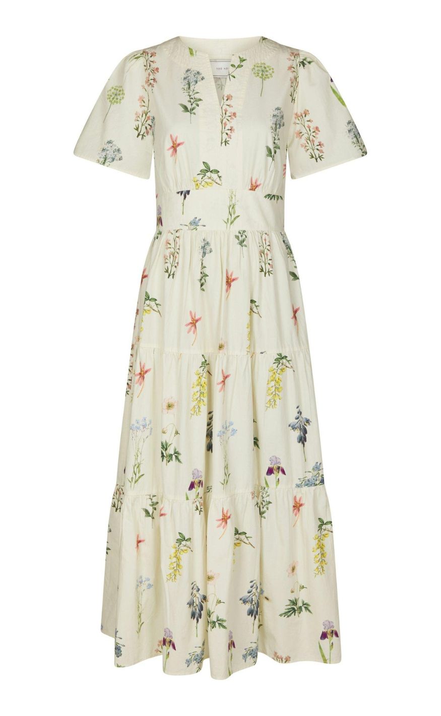 Neo Noir Kjole Gardena Flower Rank Off White