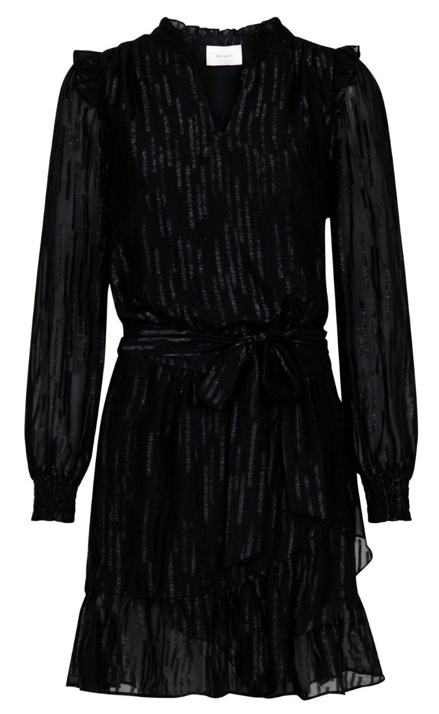 Neo Noir Kjole Lena Soft Glitter Black