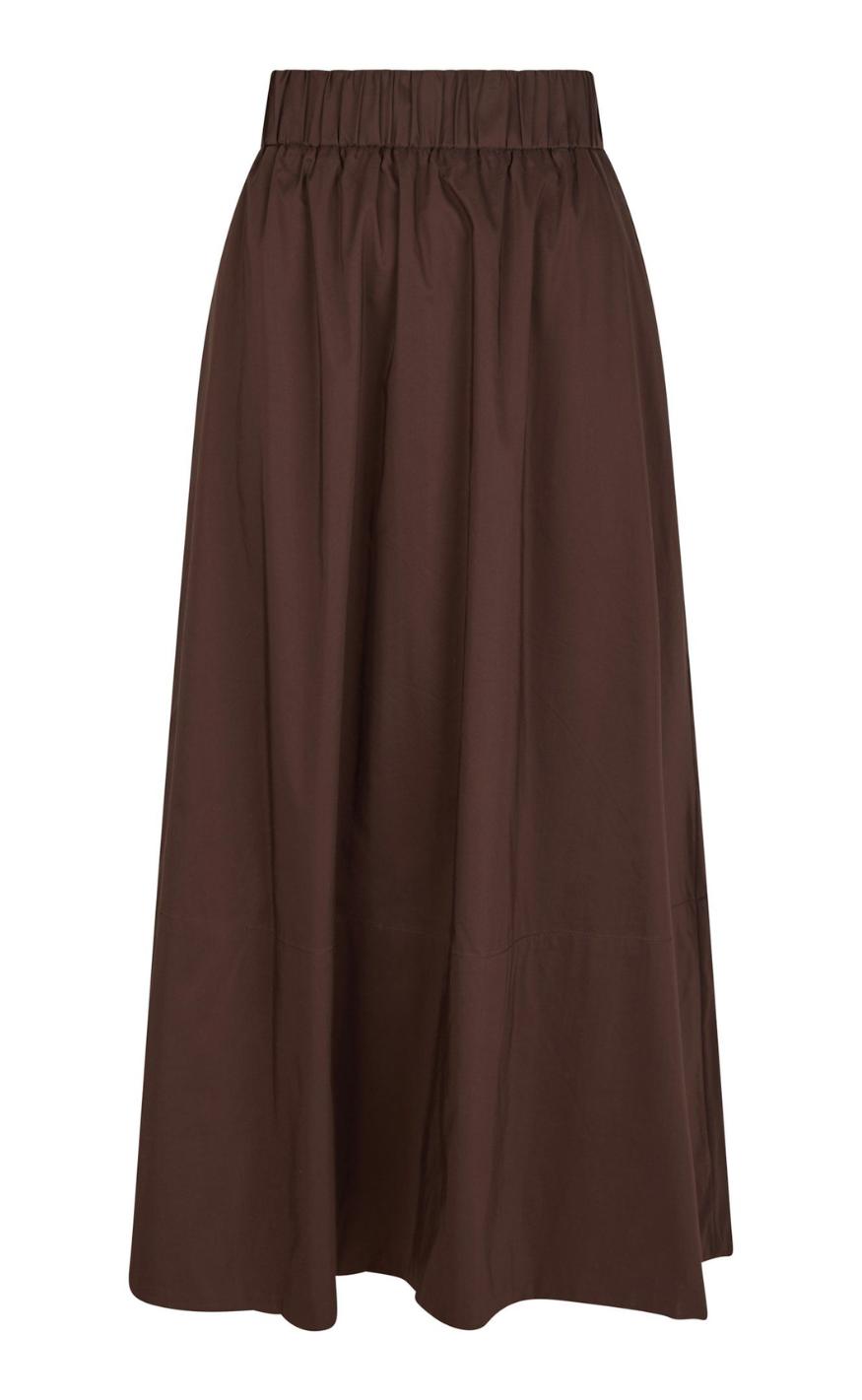 Neo Noir Nederdel Yara Poplin Dark Brown