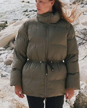 Neo Noir Puffer Jakke Mayra Dark Taupe