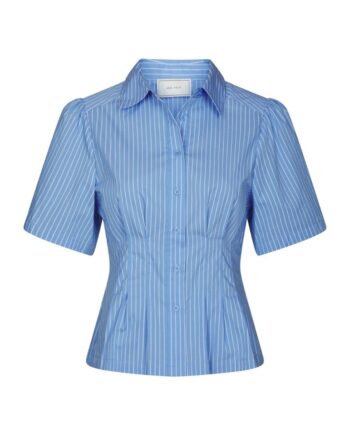 Neo Noir Skjorte Balara Stripe Poplin Light Blue