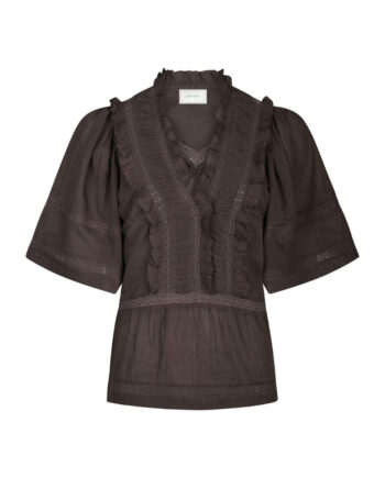 Neo Noir Top Evienne   Voile Dark Brown